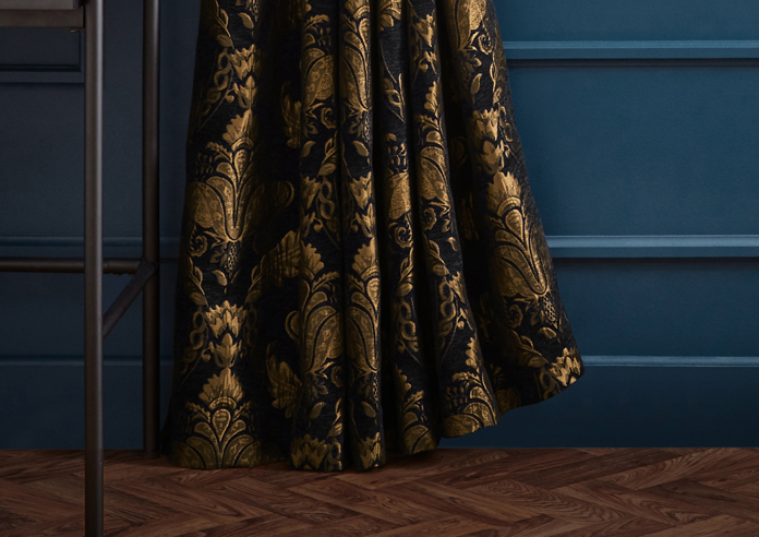 Shiraz Pencil Pleat, Black - Ready Made Curtains - Image 6